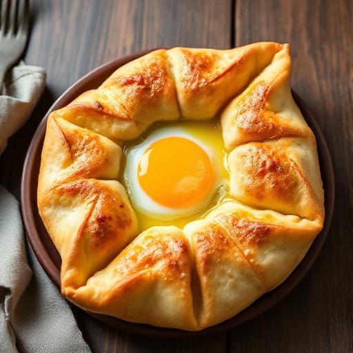 Khachapuri — Boat, single portion Home oven 250 °C
