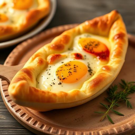 Turkish Pide — Boat, single portion Home oven 240 °C