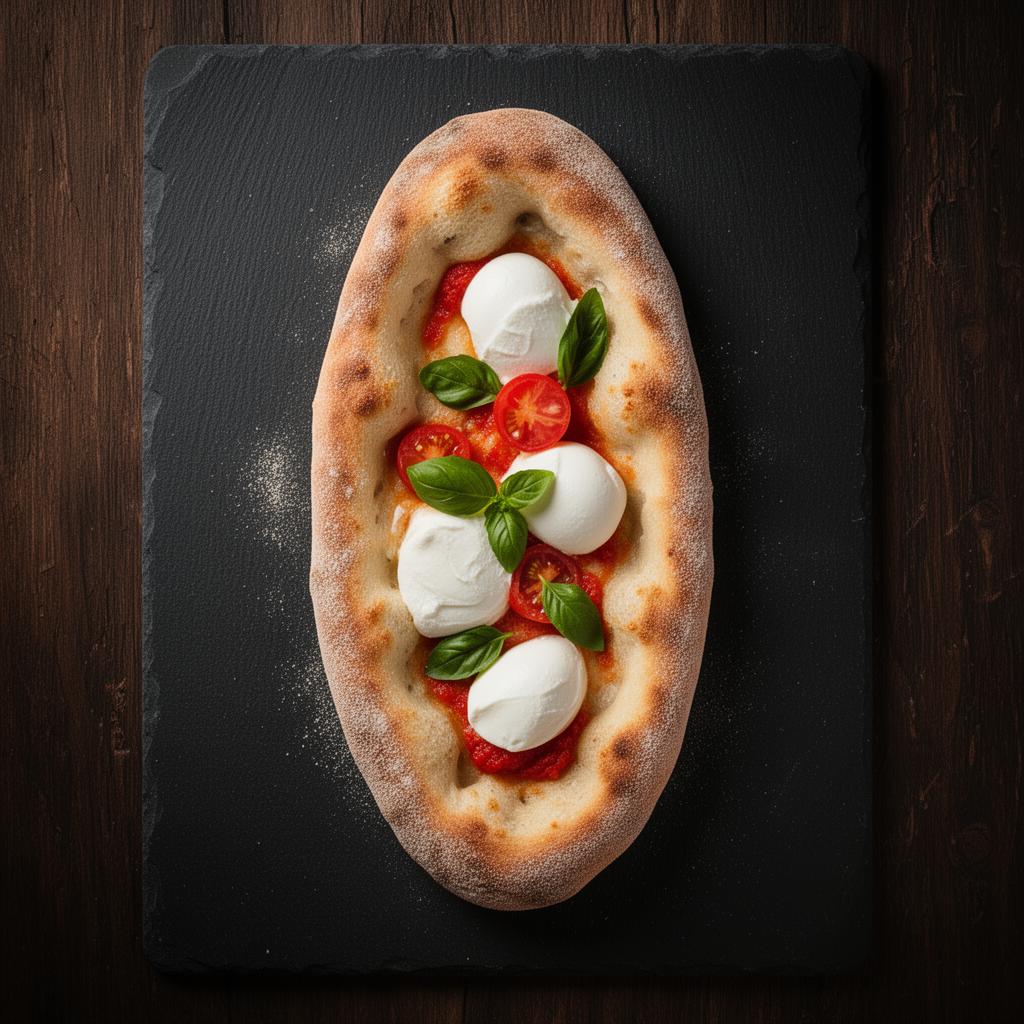 Pinsa Romana — Oval, 25×15 cm Home oven 250 °C