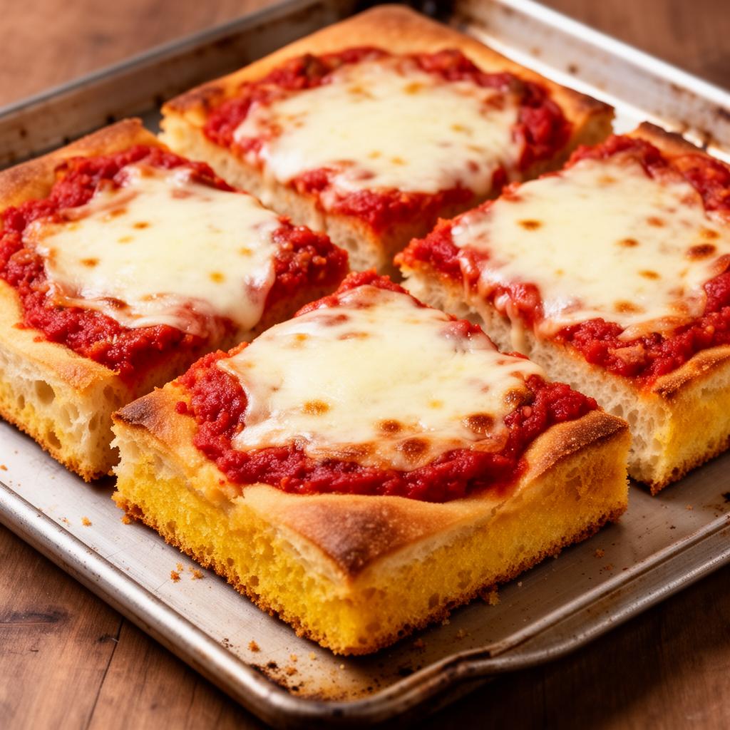 Sicilian Pizza (US-Style) — Sheet pan 30×40 cm Home oven 250 °C